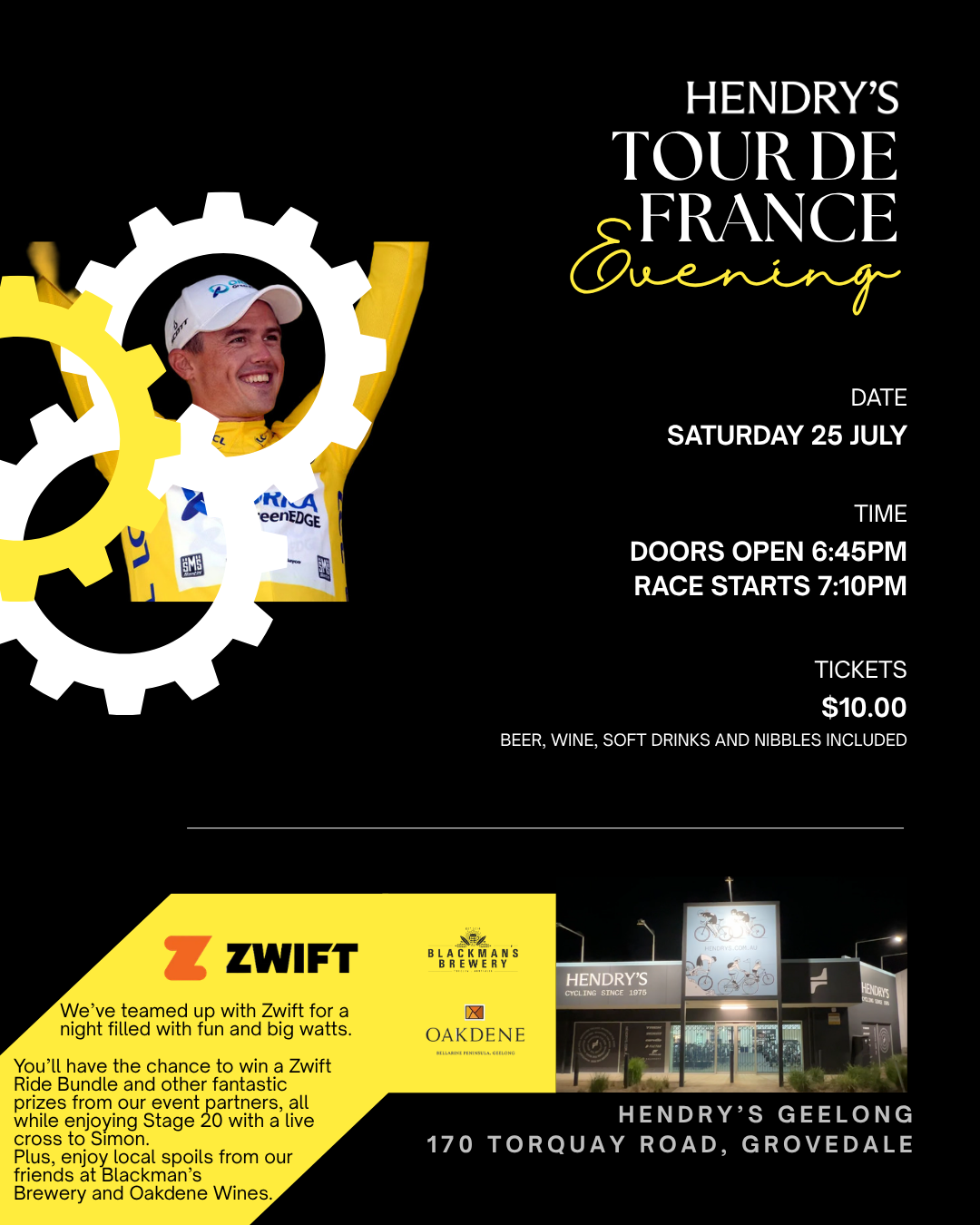 Hendry's Tour de France Evening - Saturday 25th July