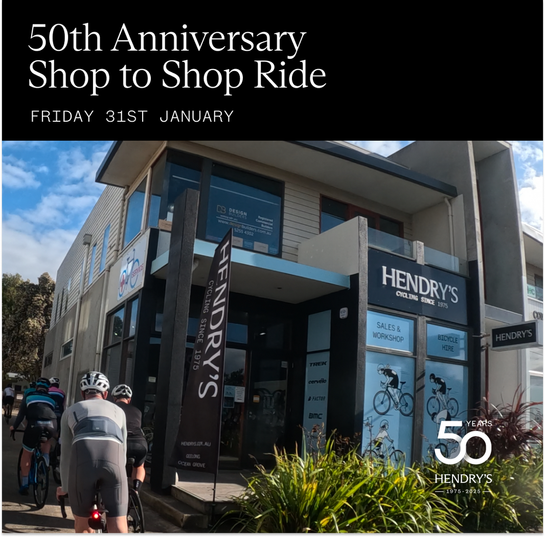 Hendry's 50th Anniversary Shop to Shop Ride - FREE