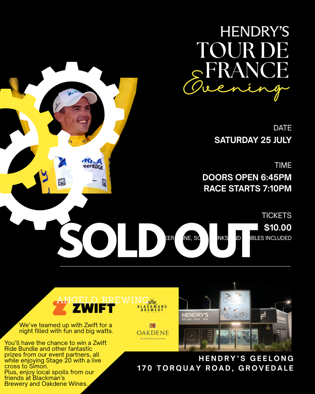 Hendry's Tour de France Evening - SOLD OUT