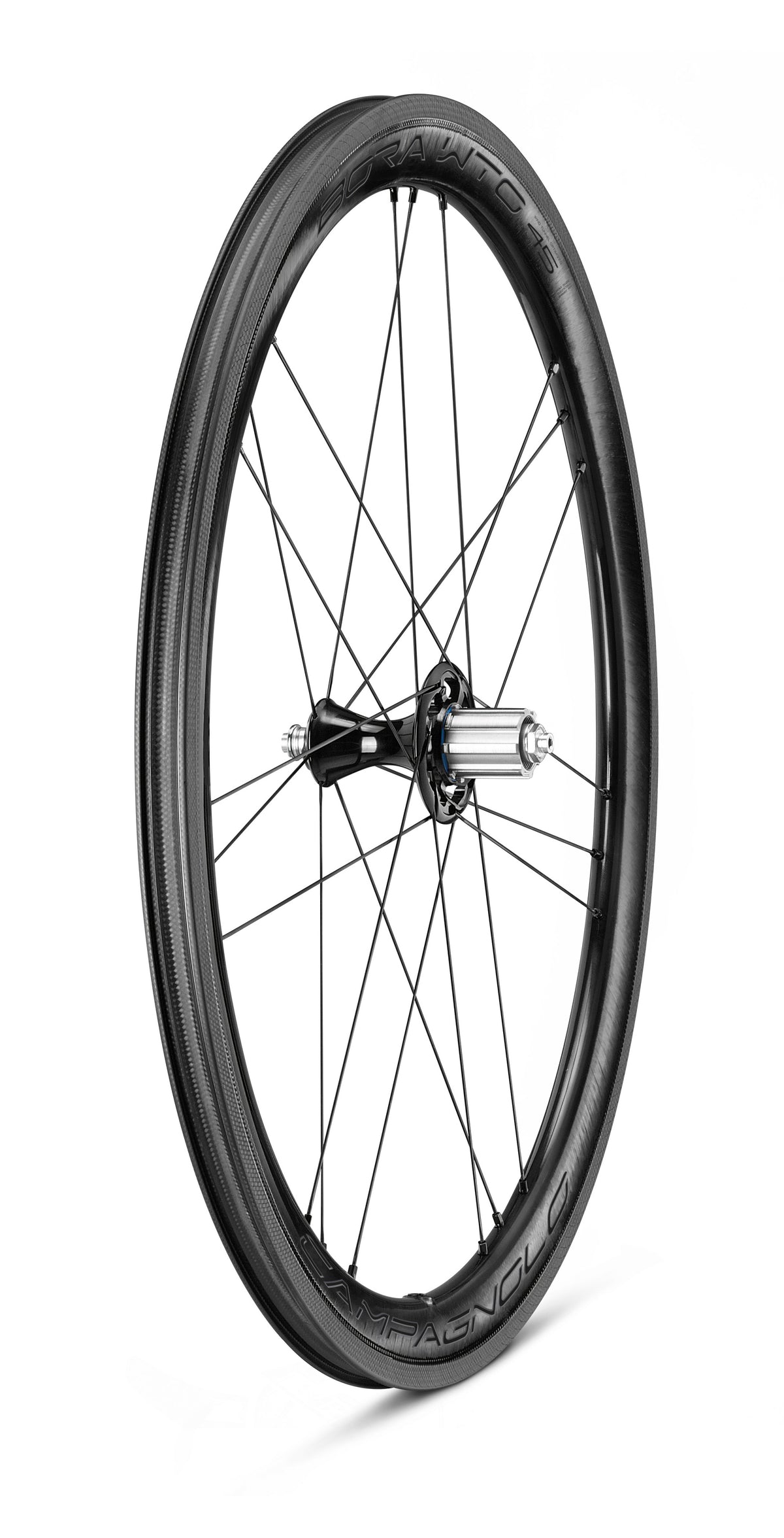 BORA WTO 45 2WF Dark Wheelset + Brake Pads
