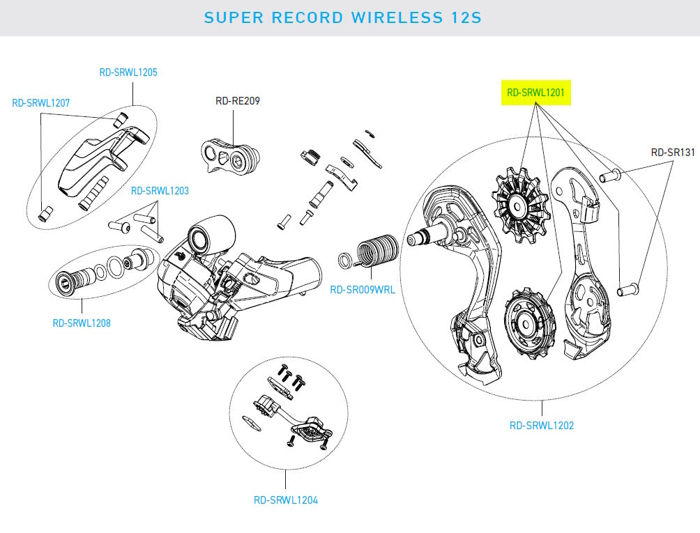 Pulley Wheels 12s Super Record WRL (8.0mm)
