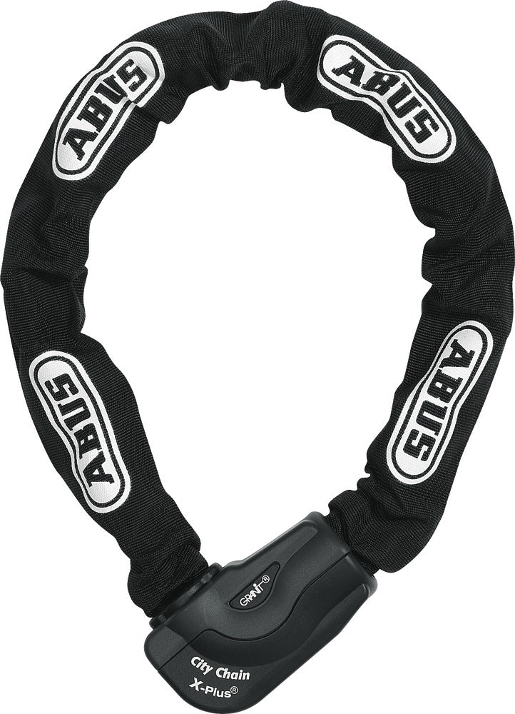 ABUS GRANIT CITY CHAIN XPLUS 1060 - 110CM X 10MM BLACK  - NO BRKT