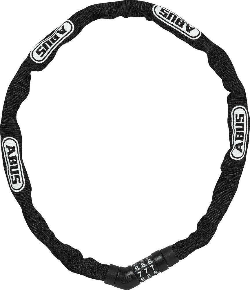 ABUS STEEL-O-CHAIN COMBO 4804 - 75CM X 4MM BLACK - NO BRKT