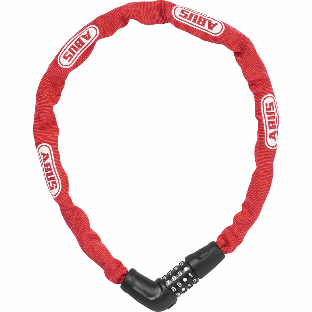 ABUS STEEL-O-CHAIN COMBO 5805 75CM x 5MM RED - NO BRKT