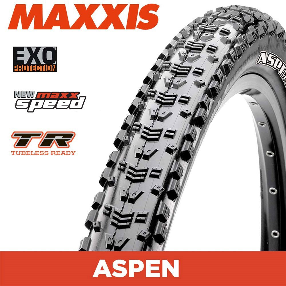MAXXIS Aspen - 29 X 2.25 - Folding TR - EXO 120 TPI - MaxxSpeed XC - Black
