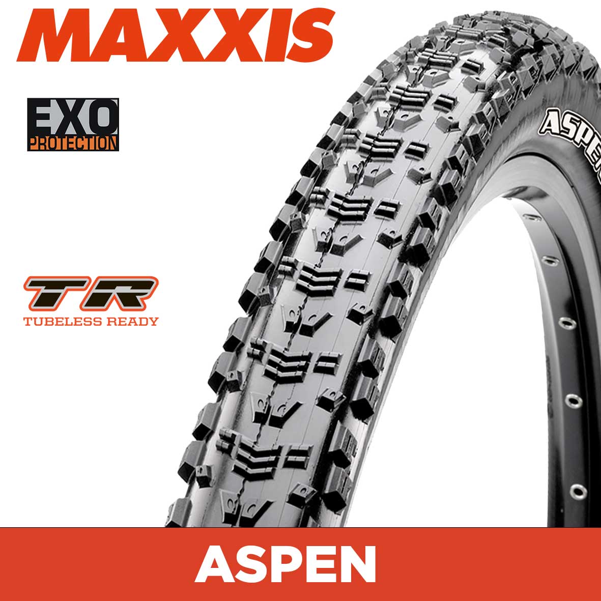 MAXXIS Aspen - 29 X 2.40 - Folding TR - EXO 120 TPI - Dual Compound - Black