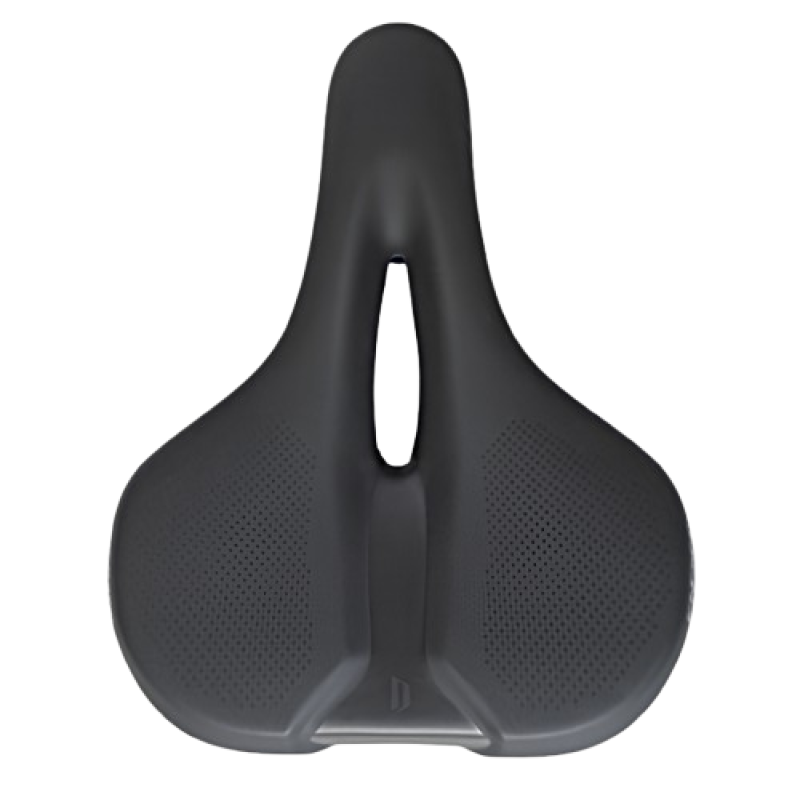 DDK Comfort Wide Saddle with Support Foam and Grip - Steel Rail - 256x211mm