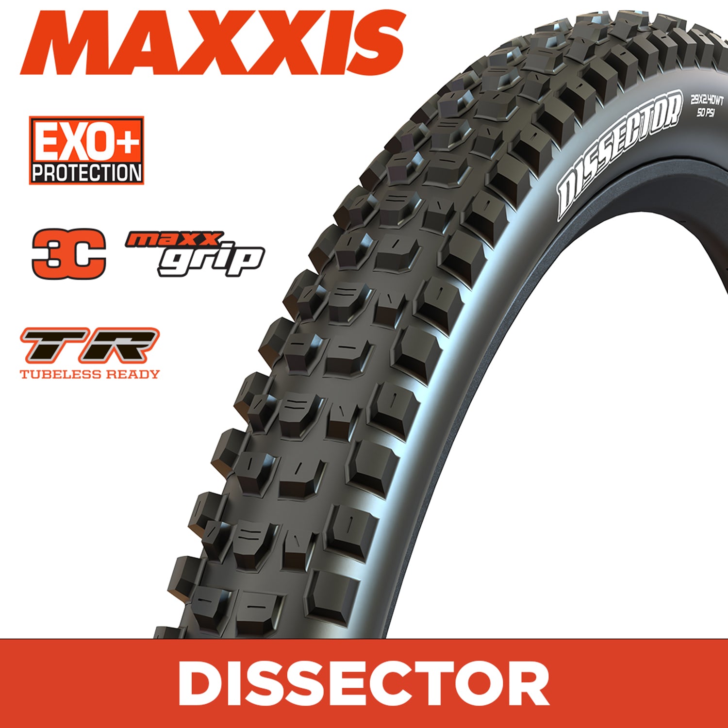MAXXIS Dissector G2 - 29 X 2.40 Folding EXO+ 3C MaxxGrip TR - Black