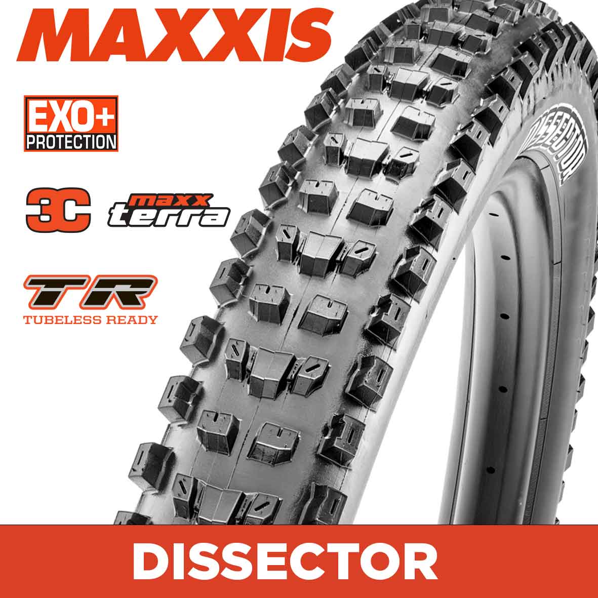 MAXXIS Dissector - 27.5 X 2.40 WT Folding 60TPI EXO+ 3C MaxxTerra TR