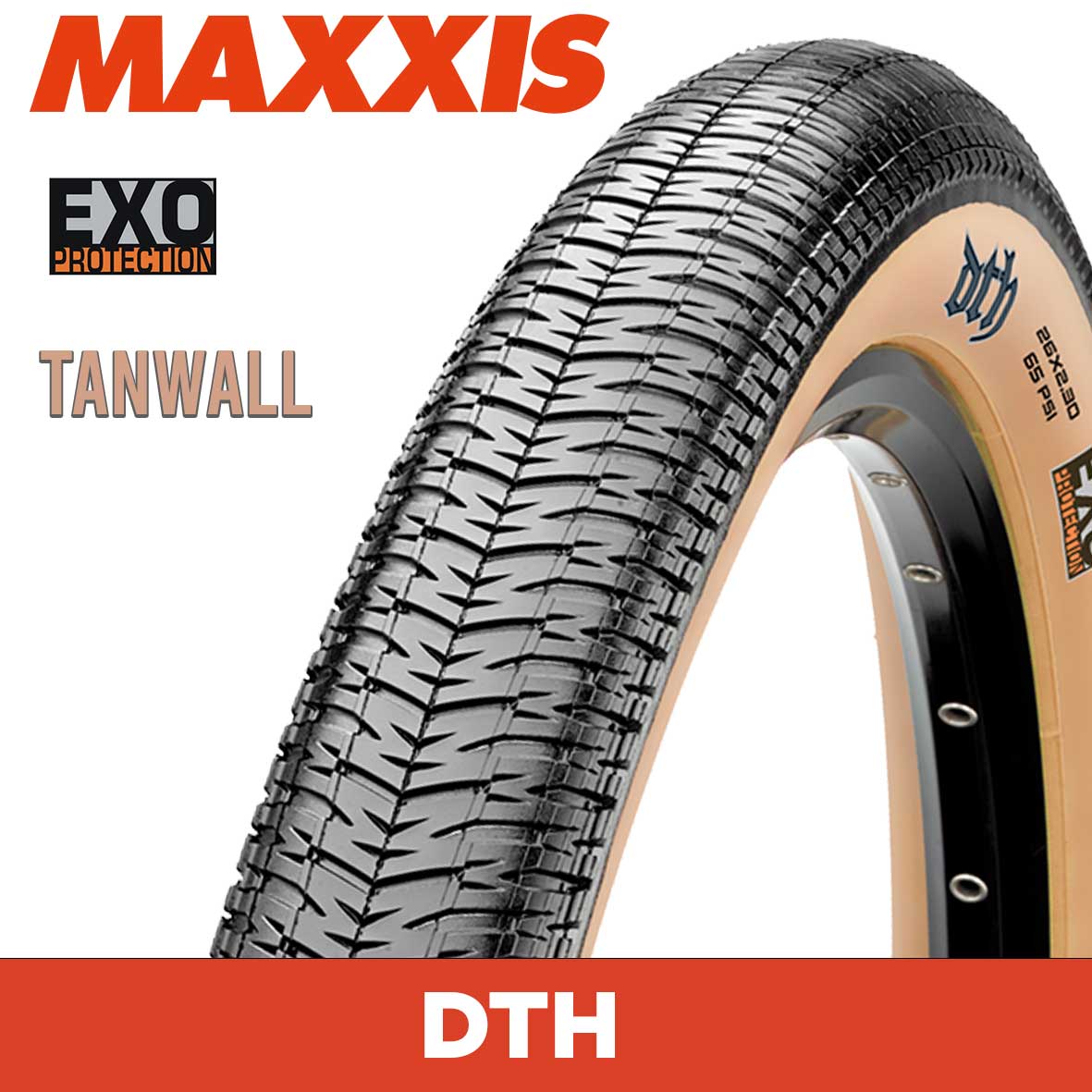 MAXXIS Drop-The-Hammer (DTH) - 26 X 2.15 Folding Tanwall 60TPI