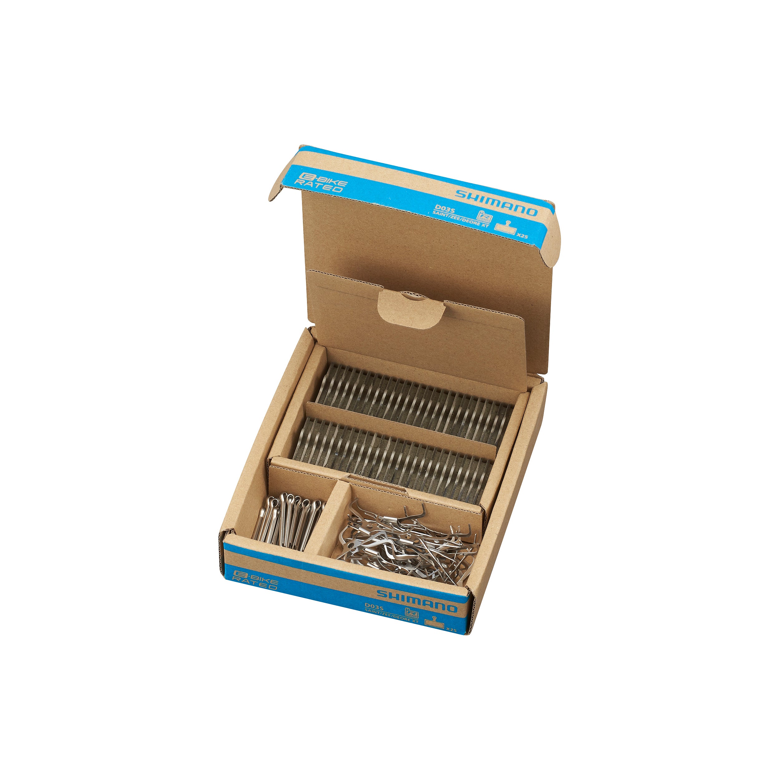 SHIMANO BR-M8020 RESIN PAD &SPRING D03S ALSO BR-M820/BR-M640 BR-M810/BR-MT520 - 25 Pairs