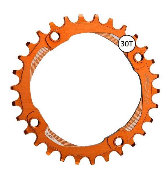 FUNN Chain Ring - Solo Narrow Wide - 30T - 104mm BCD - Orange