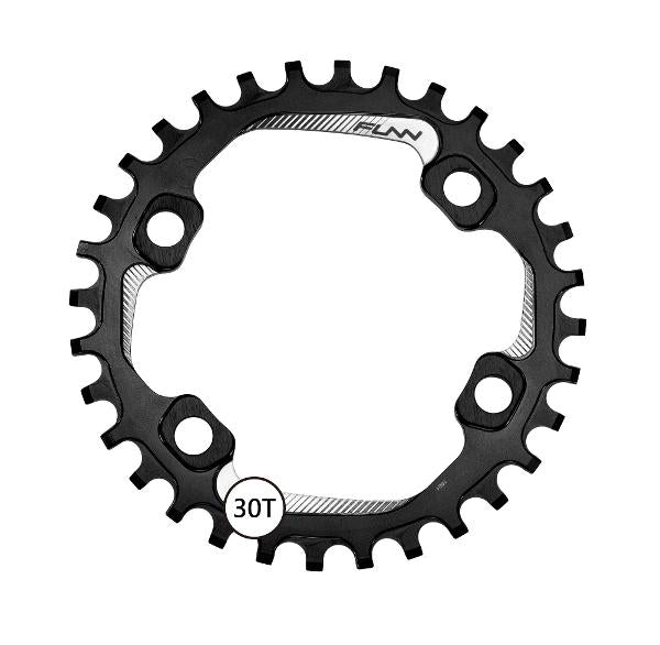 FUNN Chain Ring - Solo 96 Narrow Wide - 30T - Shimano Asymmetric - 96mm BCD - Black