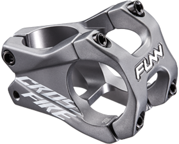 FUNN Stem - Crossfire - 31.8mm - 35mm - 0¬∞ Rise - Steer 1-1/8 Inch - Grey