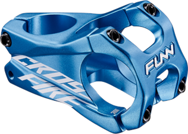 FUNN Stem - Crossfire - 31.8mm - 35mm - 0¬∞ Rise - Steer 1-1/8 Inch - Blue