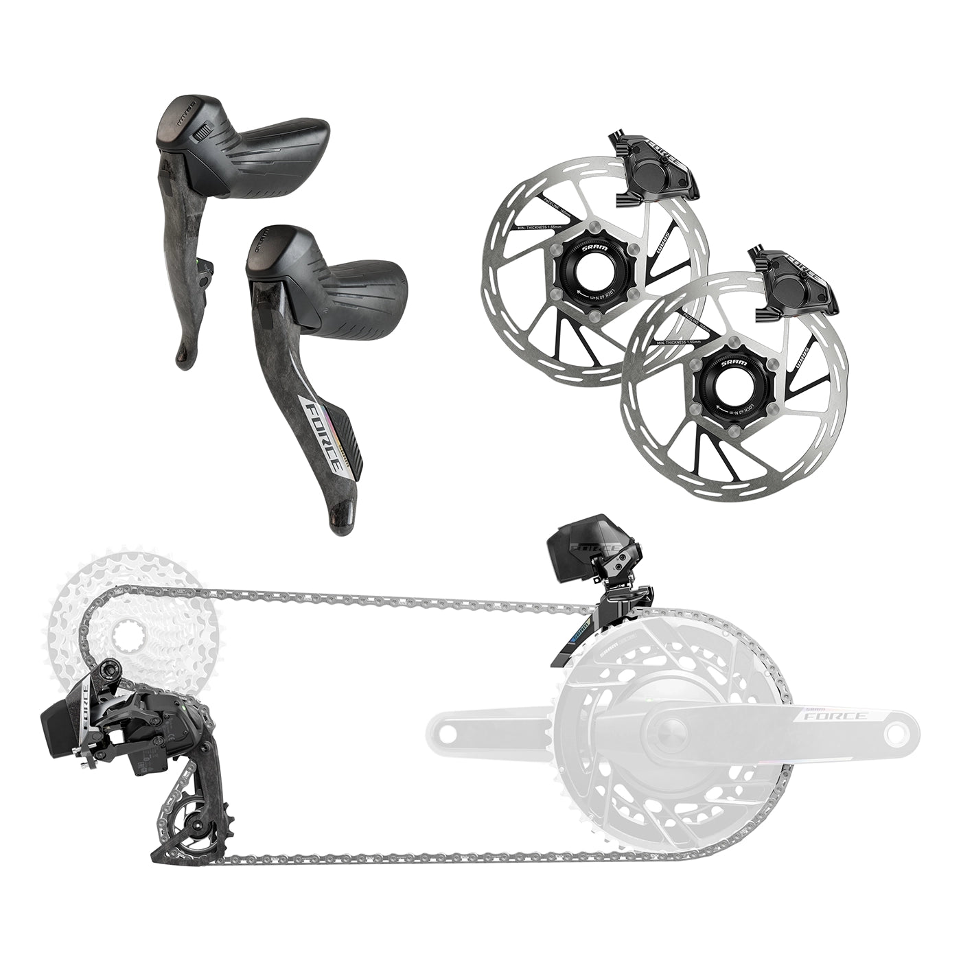 Force AXS 2X E1 Electronic HRD groupset (Left Right Shift/Hy