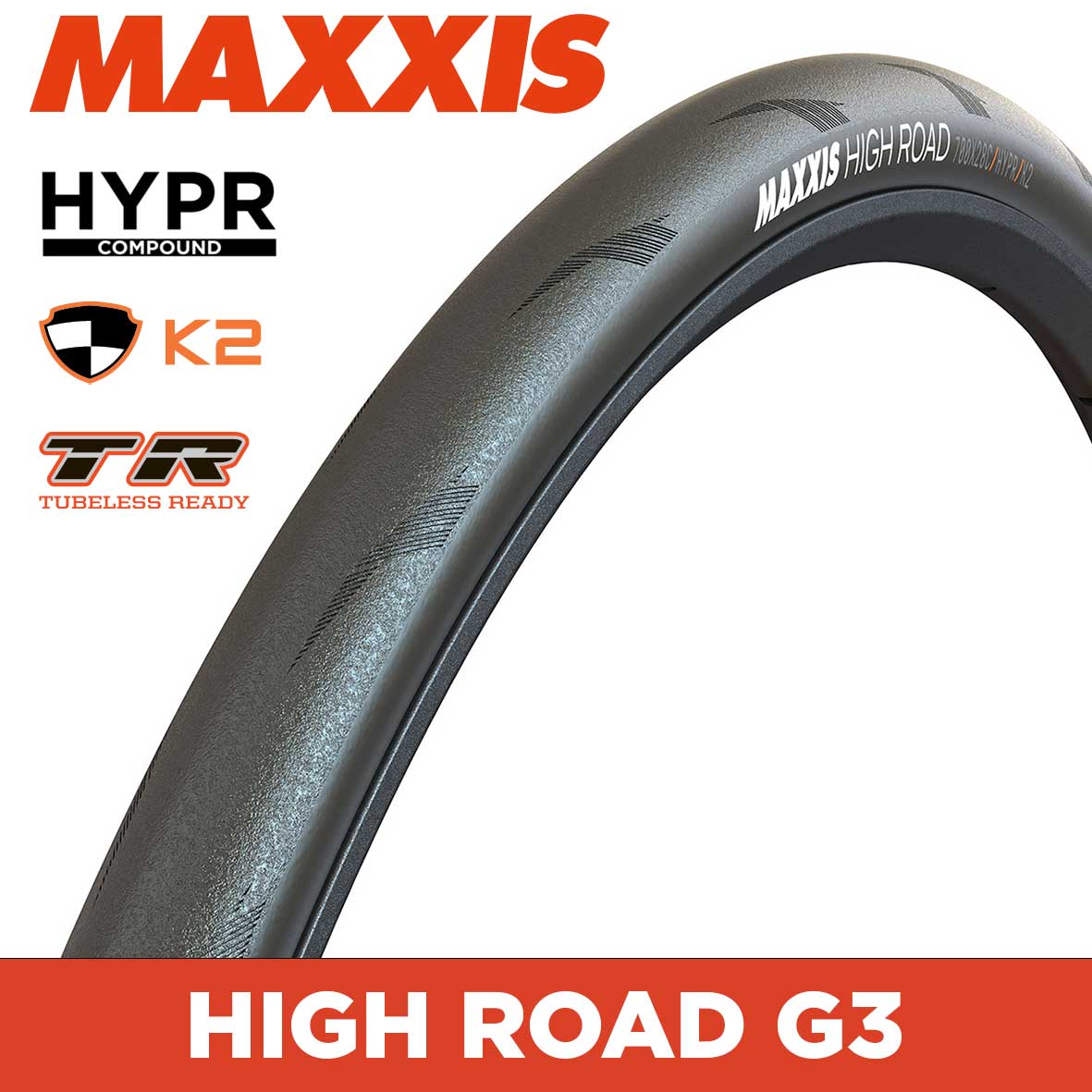 MAXXIS High Road G3 - 700 x 28c HYPR K2 Foldable - 150 TPI Tubeless Ready