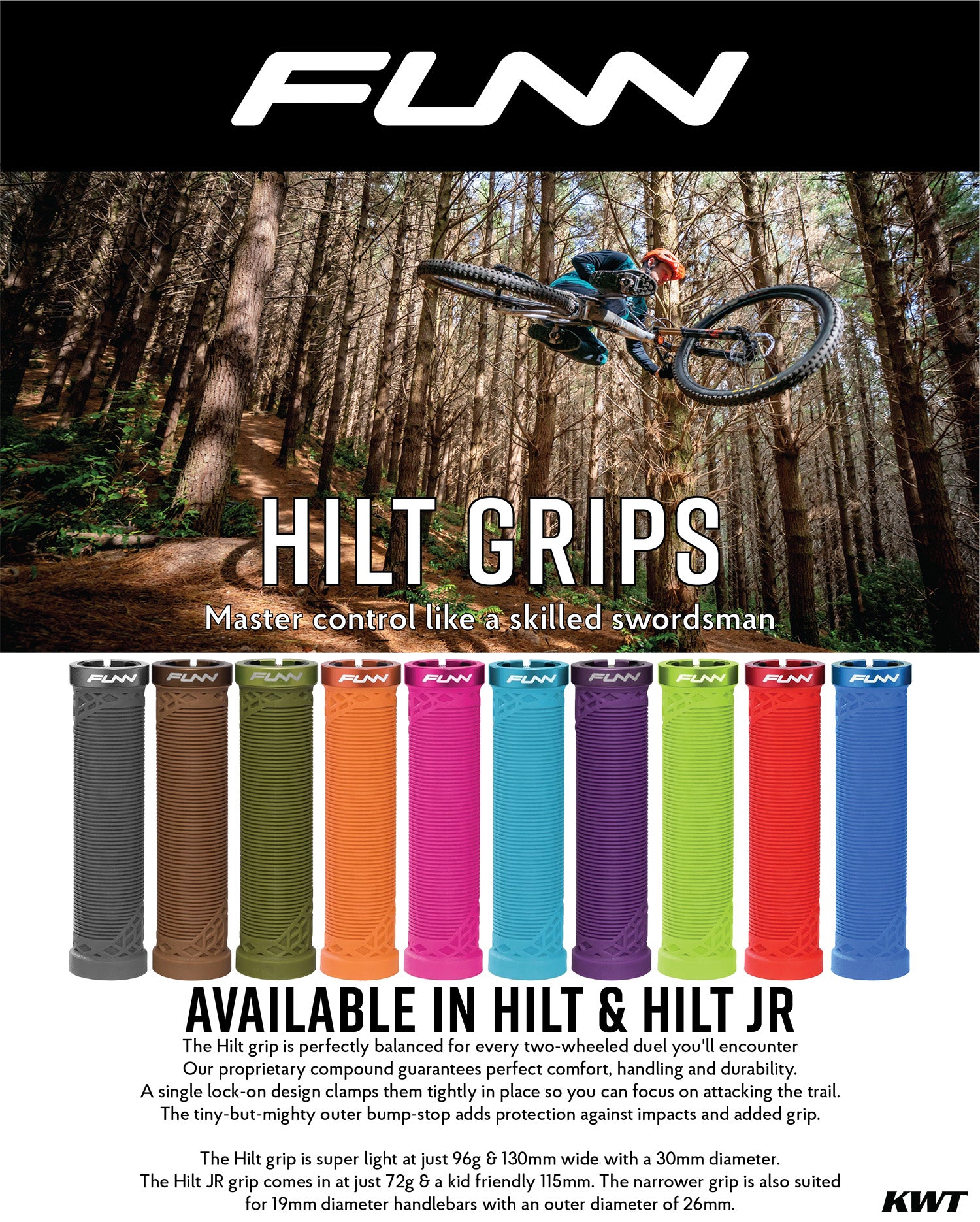 FUNN CORFLUTE SIGN - 100CM X 80CM - HILT GRIPS