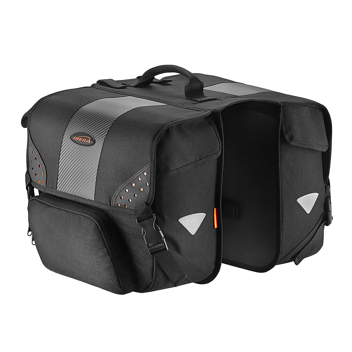 IBERA Pannier Bag - Side Mount Pair - Capacity (Pair) 28L - Size (Per Bag) L:32cm/W:15cm/D:30cm