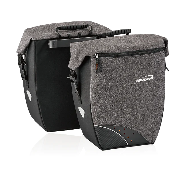 IBERA G-2 Pannier Bag Set with IB-QB4 - M2 Adaptor kit -  31x15x34cm - 15L ( 1  Bag Only )