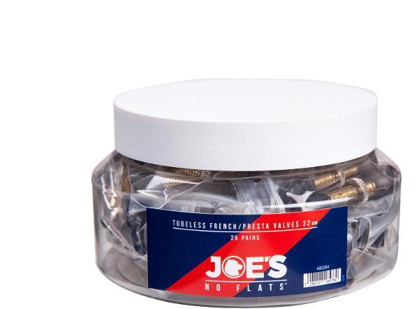 JOES NO-FLATS Tubeless Presta Valves 48mm - 40 pcs