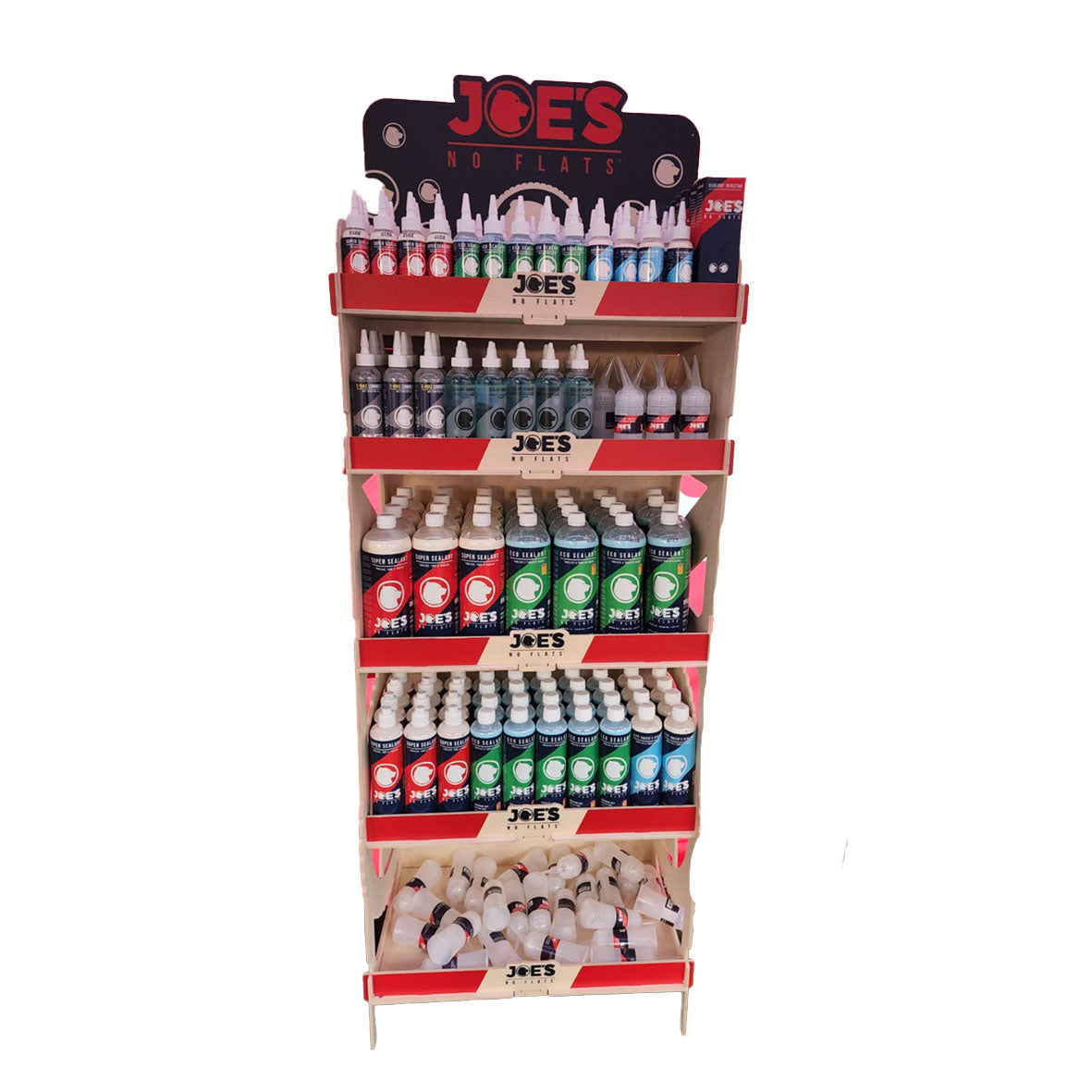 JOES NO-FLATS Point of Sale Stand Wooden