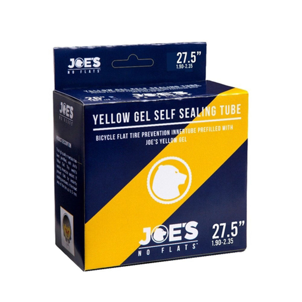 JOES NO-FLATS Yellow Gel Self-Sealing Tube - 27.5 x 1.9/2.35 PV 48mm