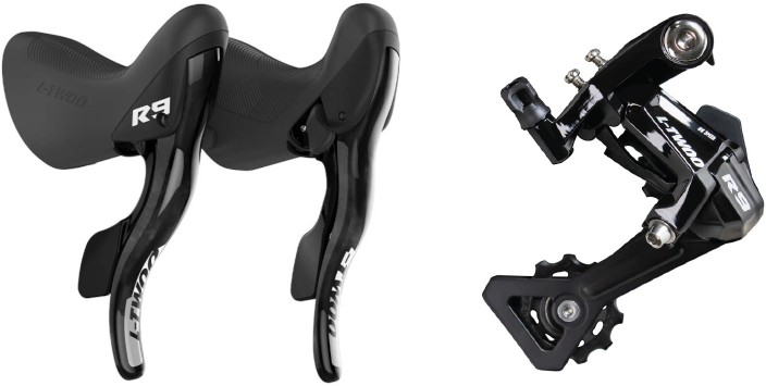 LT Woo Road R9 Groupset - 2x11 Speed Drop Bar Shifters/Brake and Rear Derailleur