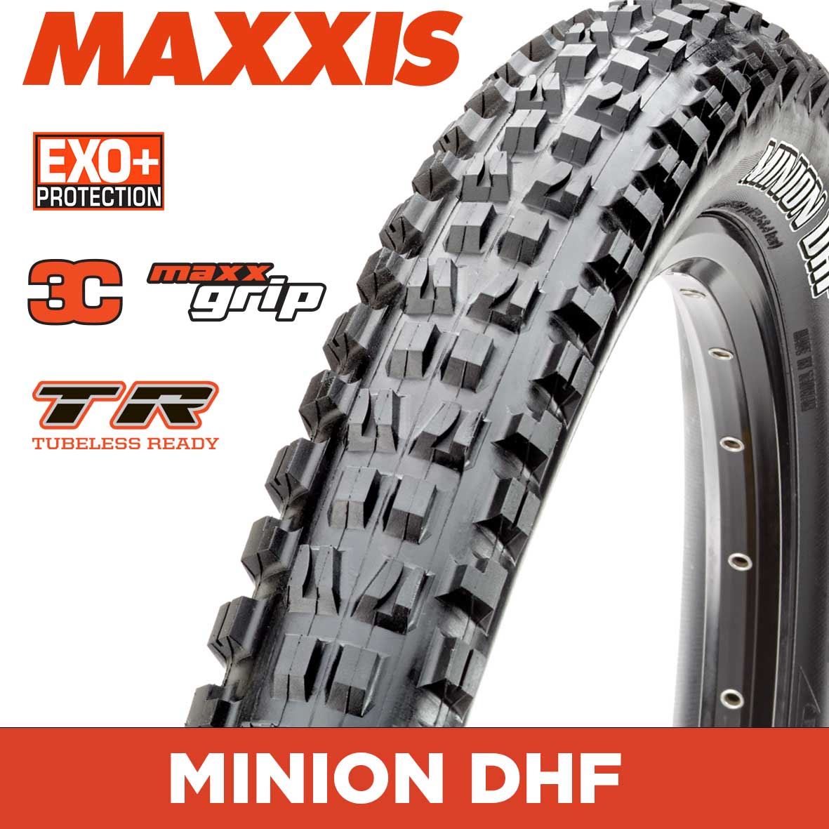 MAXXIS Minion DHF 29 X 2.50 WT Folding 60TPI EXO+ 3C MaxxGrip TR