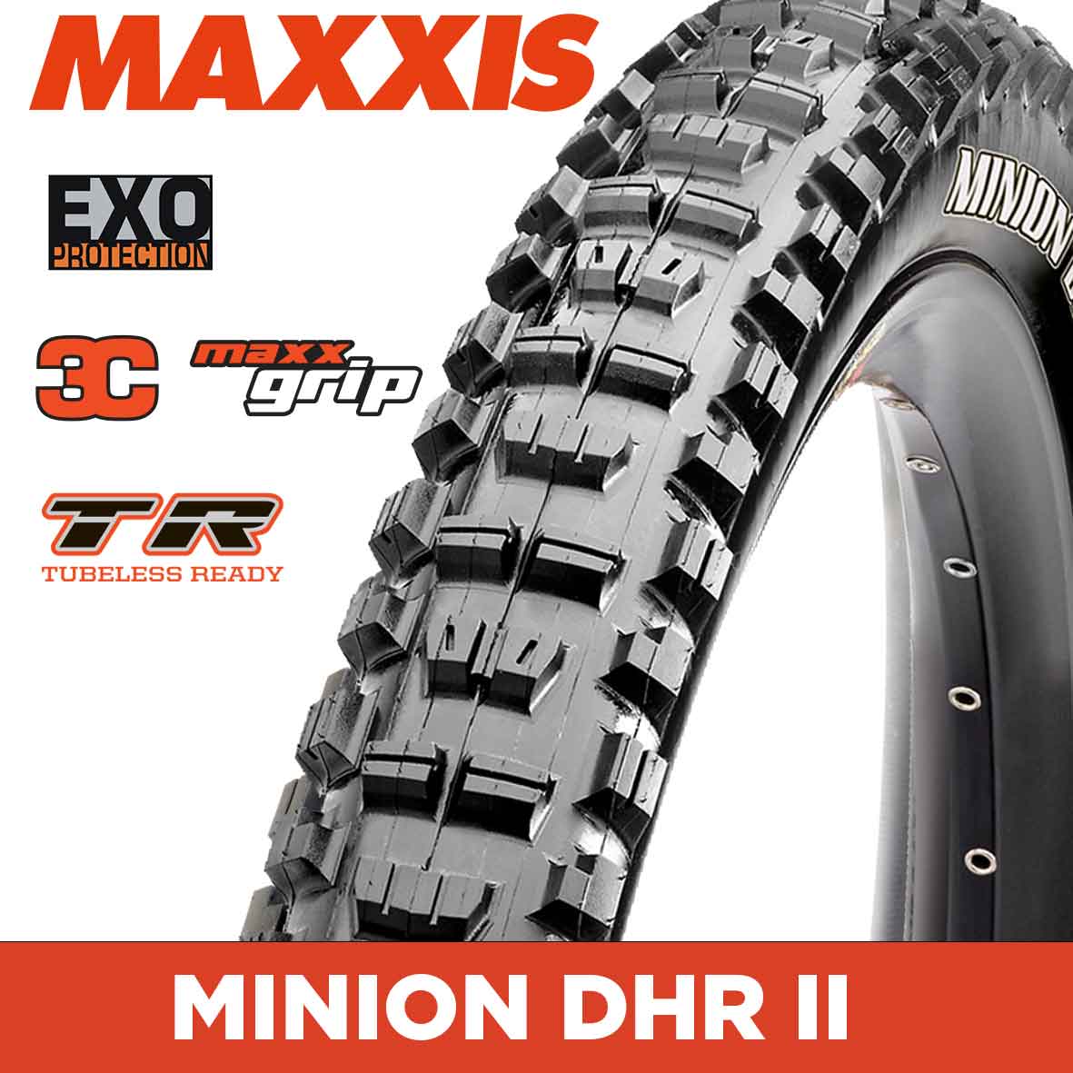 MAXXIS Minion DHR II - 29 X 2.40 Folding EXO 3C MaxxGrip TR