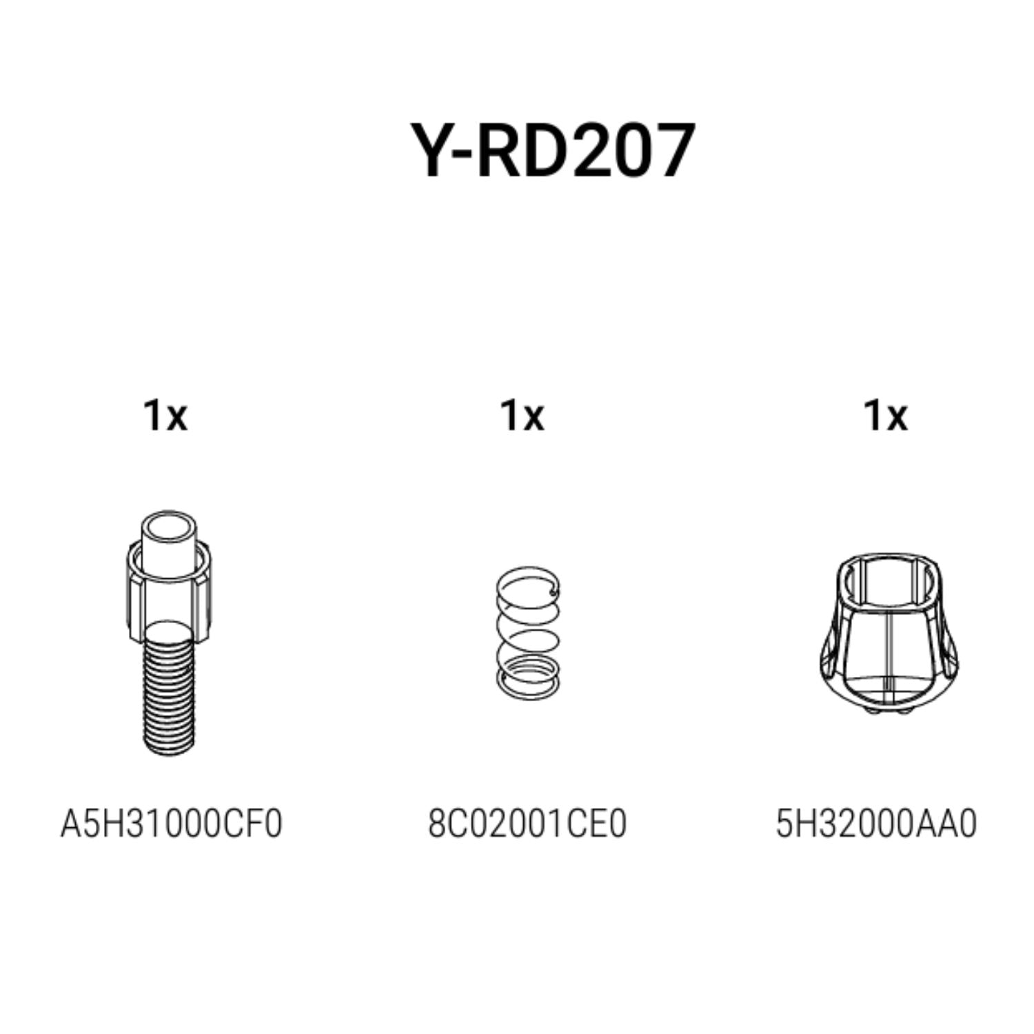 MICROSHIFT Sword Rear Derailleur Orbital Barrel Adjuster Kit Y-RD207, Sword Rear Derailleur Orbital Barrel Adjuster Kit