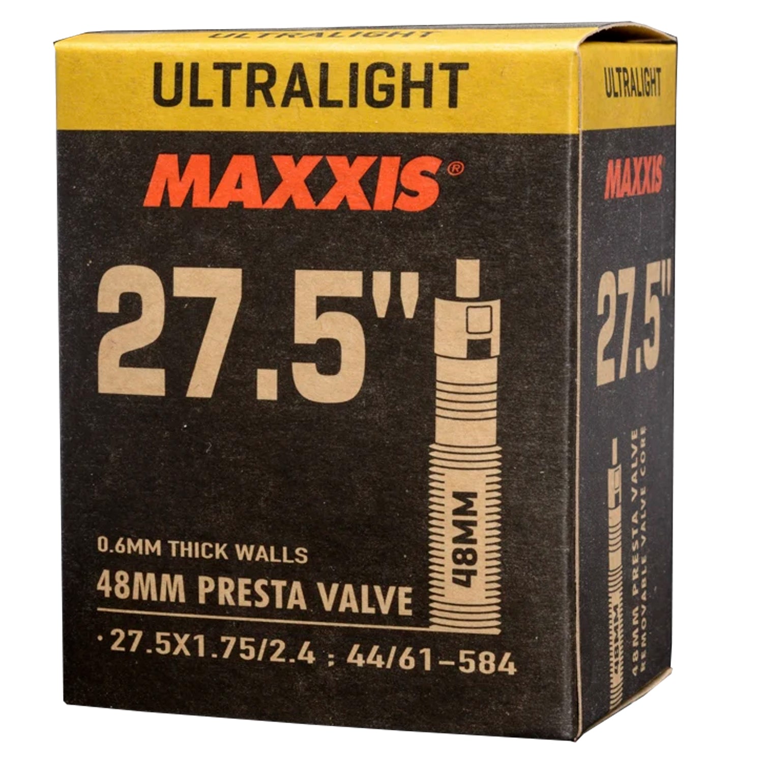 MAXXIS Tube - Ultralight 27.5 X 1.75/2.40 146g - PV48 Removable Presta Valve Core