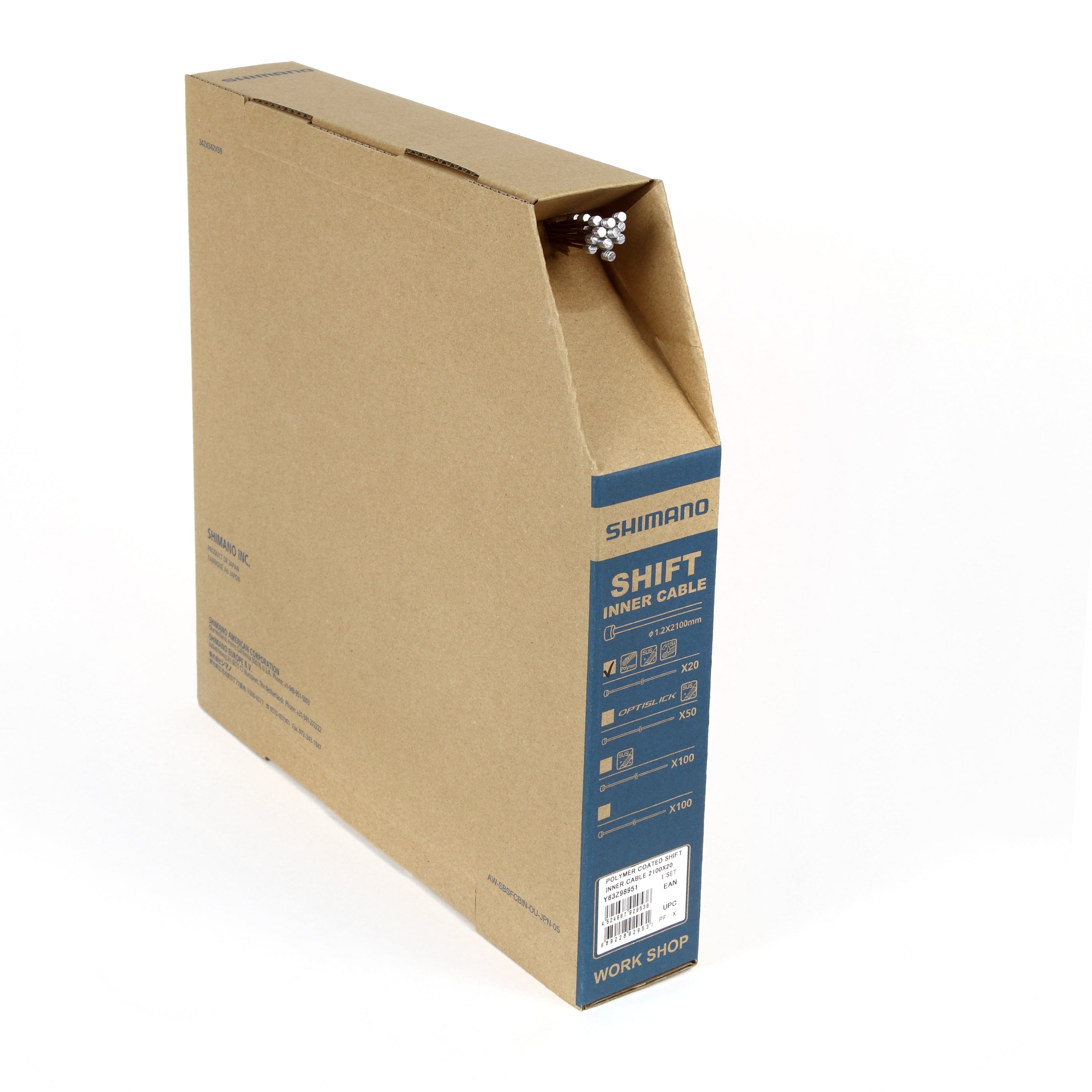 SHIMANO ST-9000 SHIFT CABLES 20PCS 1.2mm x 2100mm POLYMER-COATED