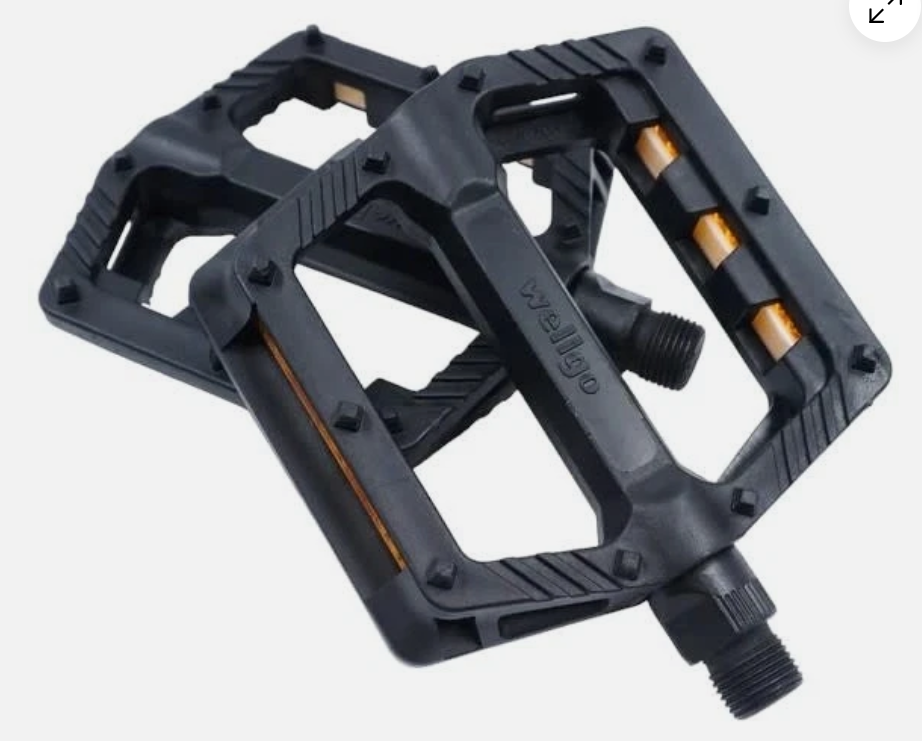 QBP Pedal - Plastic Mtb Platform - Du Bearing - 9/16 - Black - 116*100*28 mm