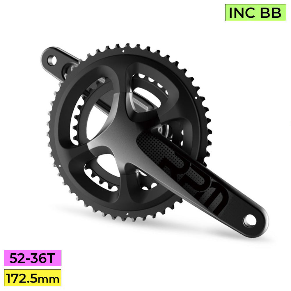 PROWHEEL Crankset Road - RPM-C601AP - 172.5mm Length 2x52-36T 11s - 24mm Axle BB Included