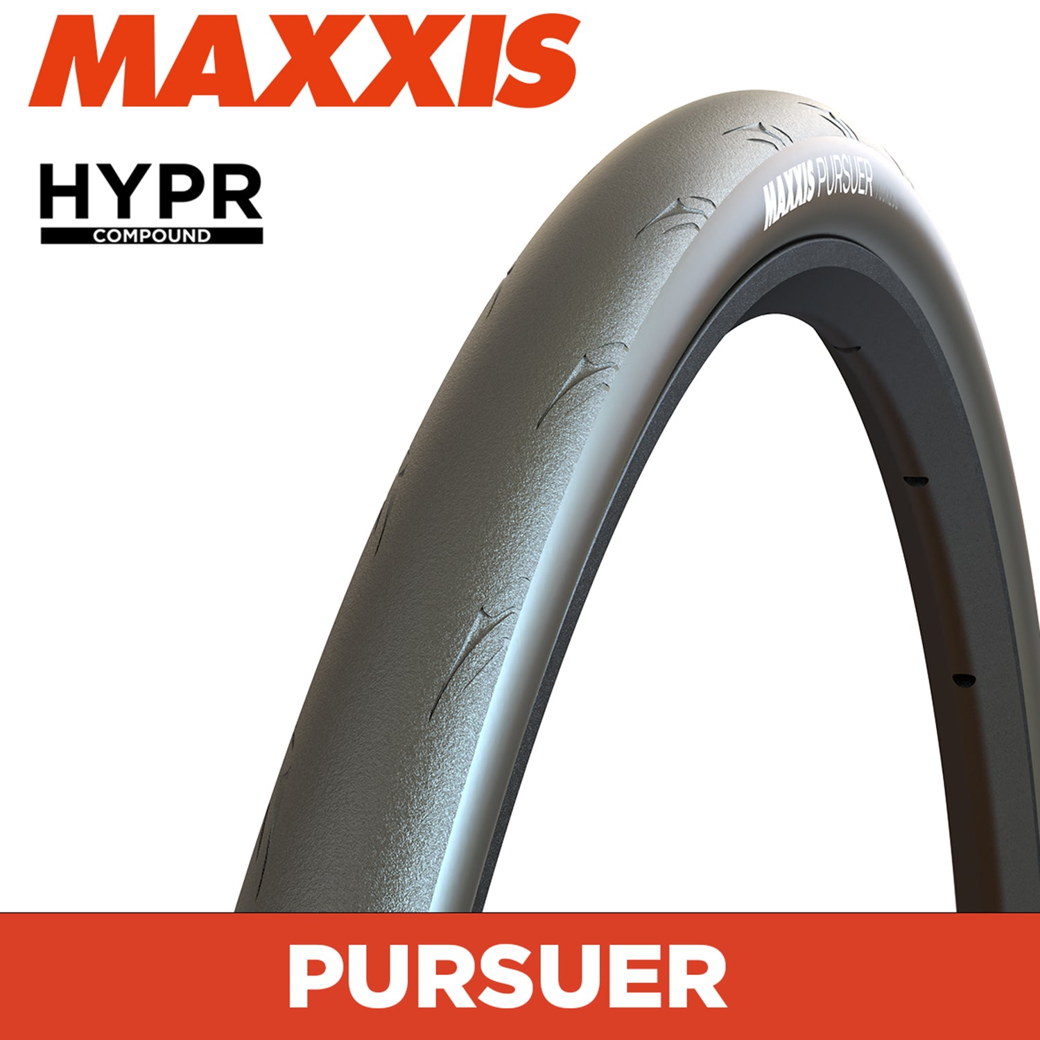 MAXXIS Pursuer - 700 X 25 Folding - 60TPI New Hot Patch Black - Updated TB00550100