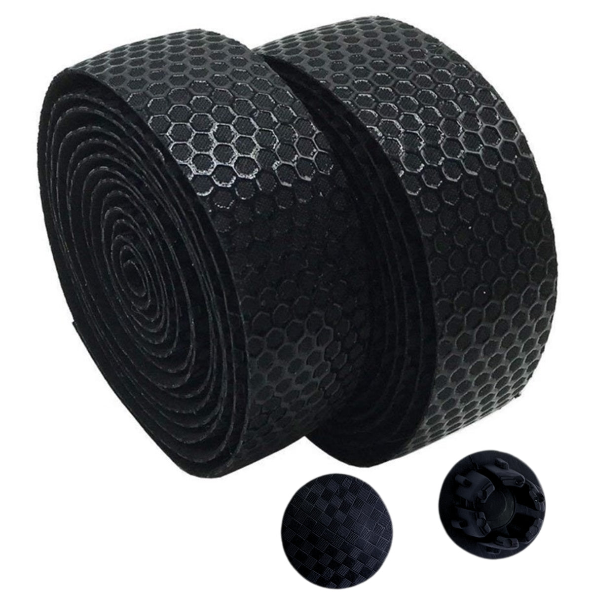 QBP Stealth Pu Bar Tape With Silicon Honeycomb Weave Top - Black