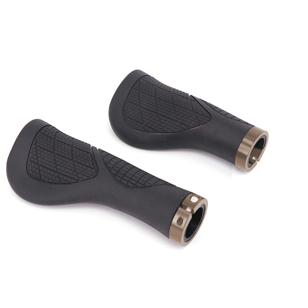 QBP Lock On Ergonomic Grip - 140mm and 95mm Black Grip with Grey Lock Ring