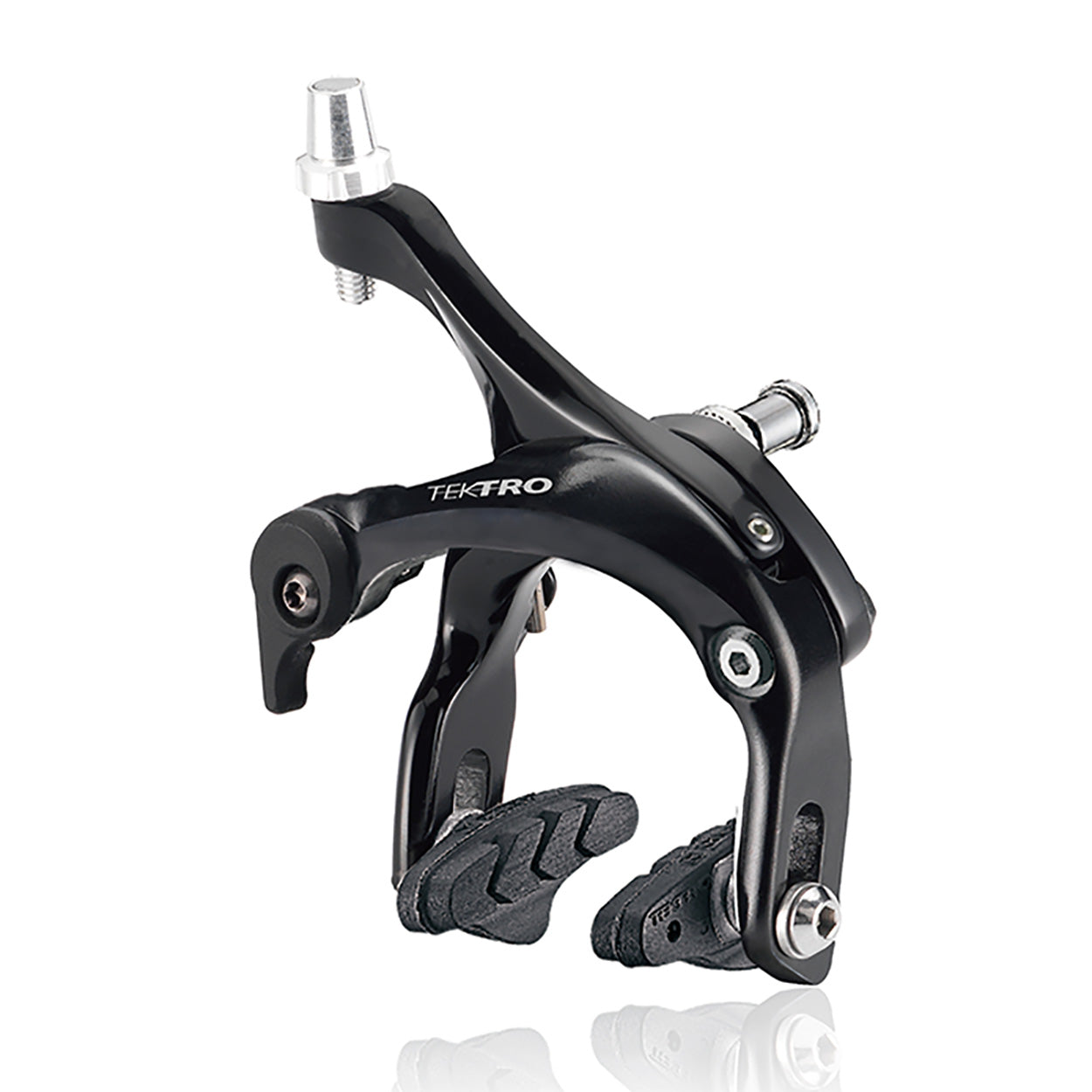 Tektro Road Rim Brake Front - QR Mech Dual Pivot wheel width 24-28mm - Size 39-54mm with P473 angle adjustable pads - QBP OEM card packed