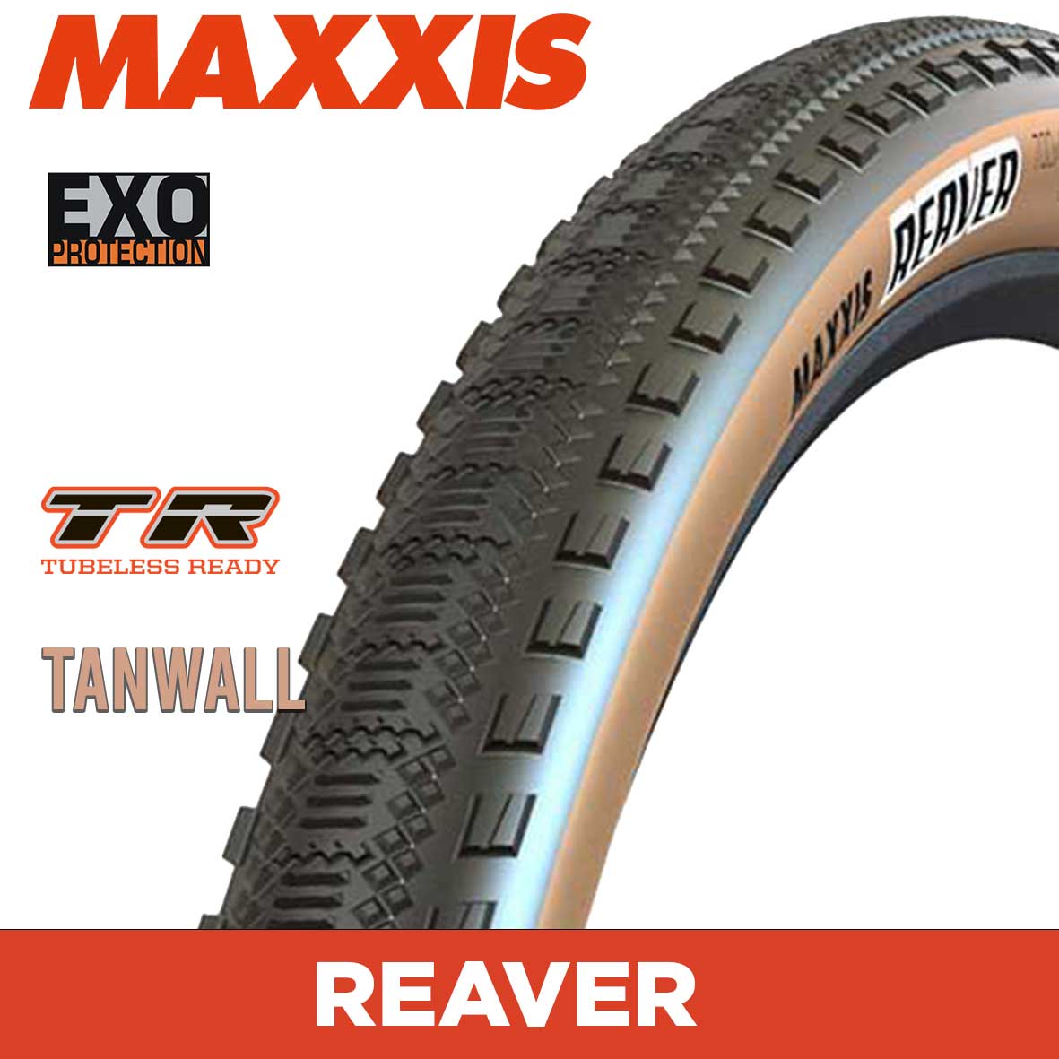 MAXXIS Reaver - 700 X 40 Folding 120TPI EXO TR Tanwall