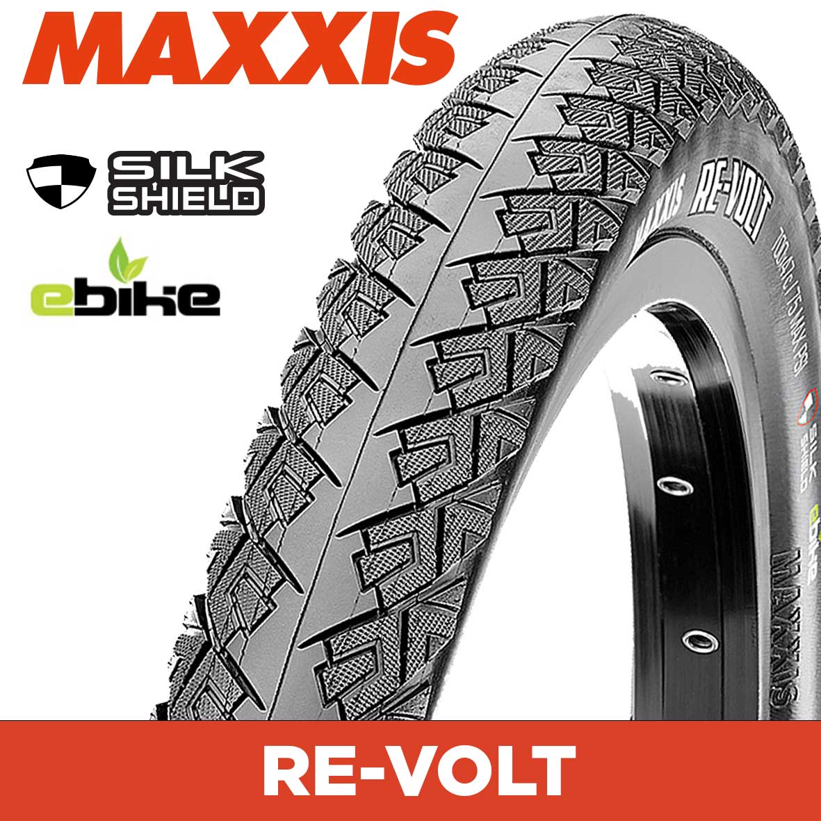 MAXXIS Re-Volt - 700 X 47 E-50 E-Bike - Wirebead 60TPI SilkShield