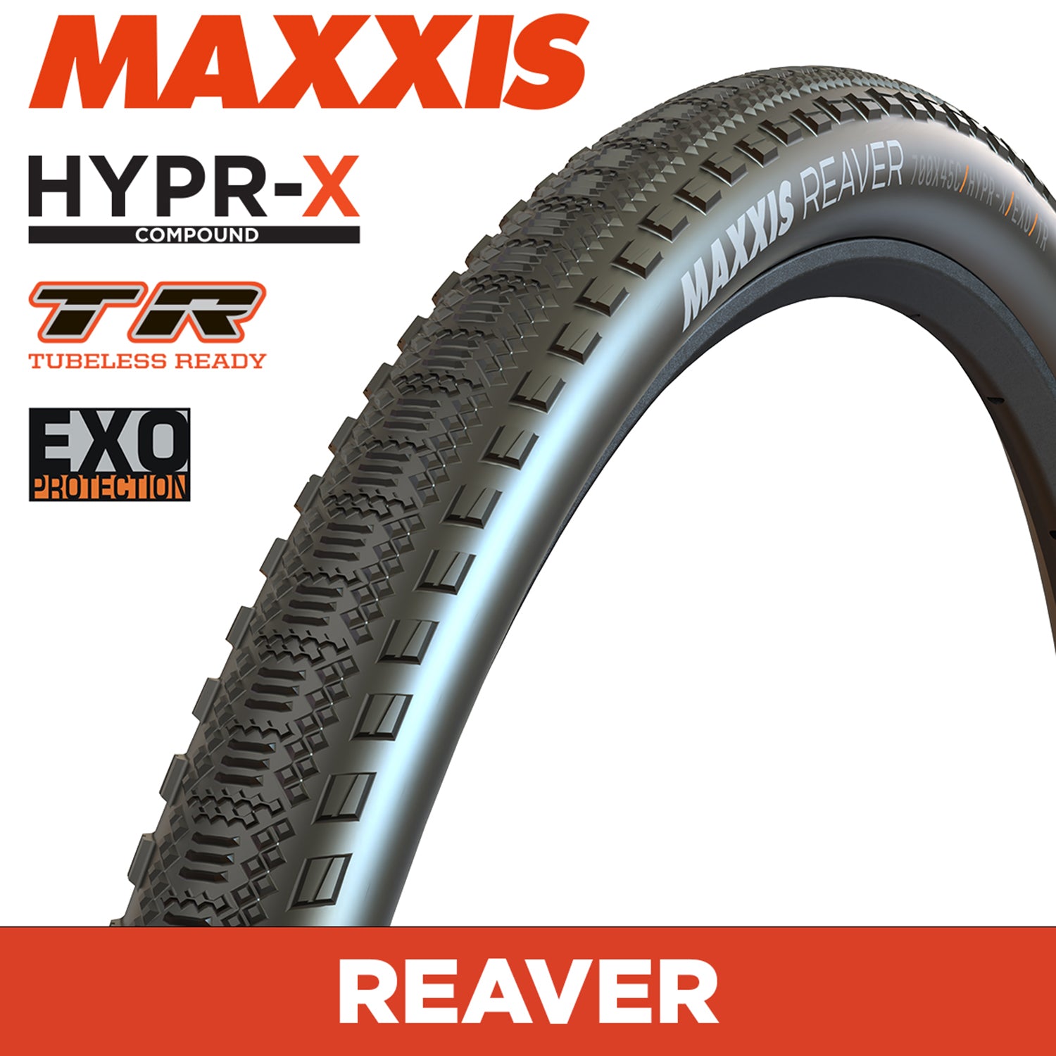 MAXXIS Reaver Gravel - 700 X 45 120 TPI Folding - HYPR-X EXO TR
