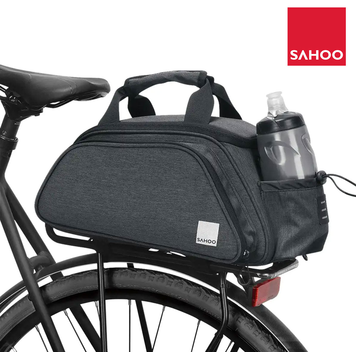 SAHOO Top Pannier Rack Bike Trunk Bag - Expandable 8L
