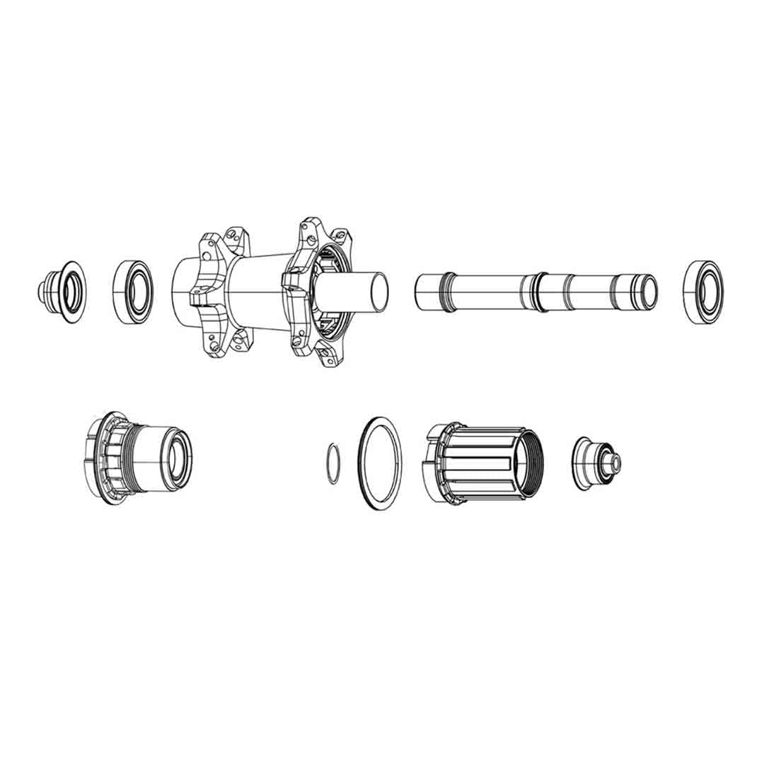 Conversion Caps Hub X0 Rear 12X142mm Through Axle XD Driver