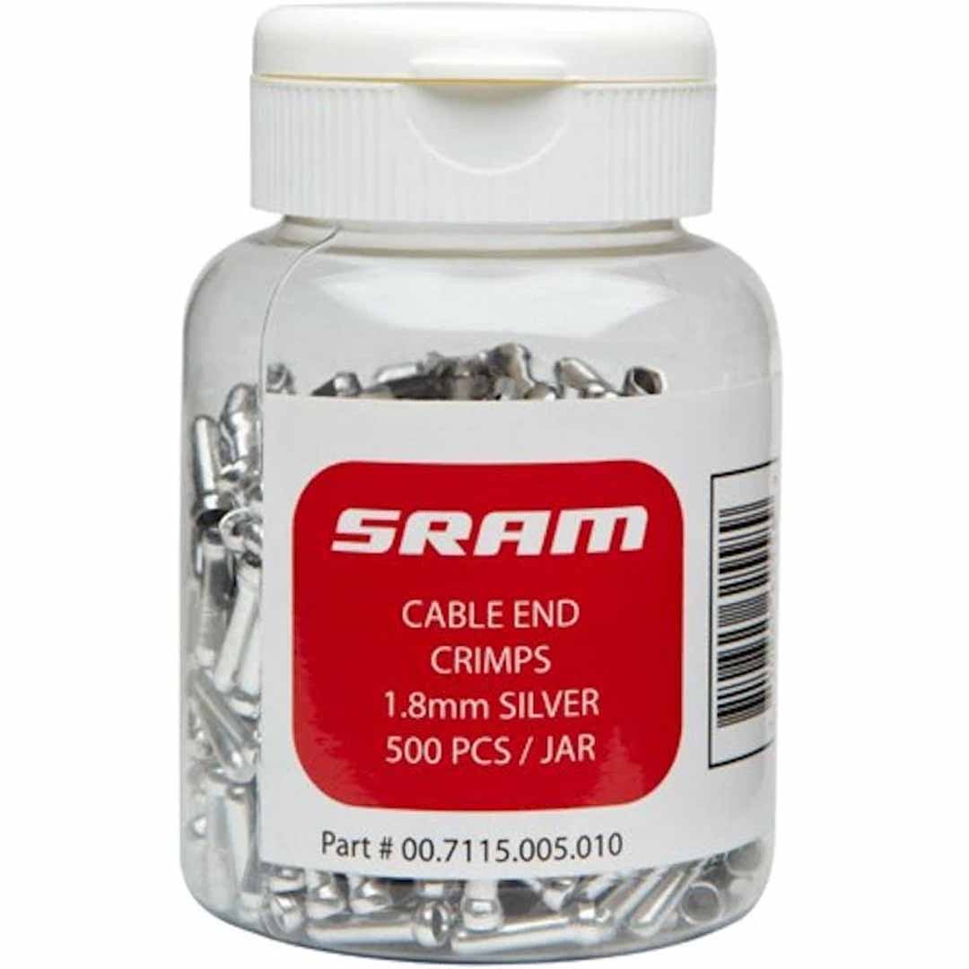PitStop Brake CABle End Crimps 1.8mm Silver Quantity 500