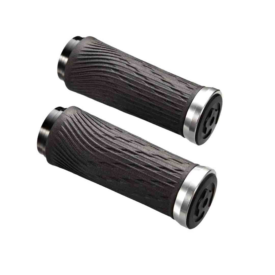 Grip Shift Lock On Grips 85mm Black/Silver Clamp & End Plugs