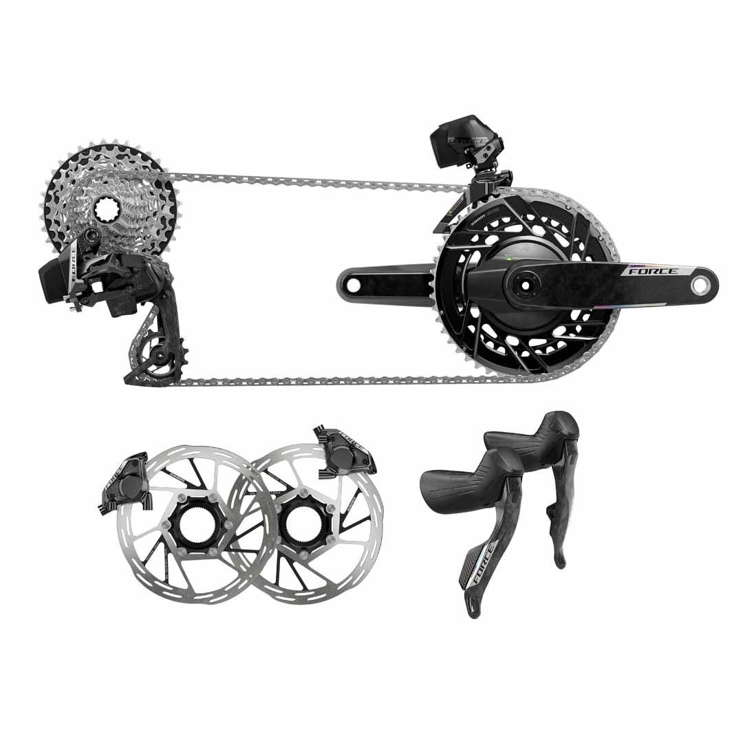 SRAM Force AXS 2X E1 Electronic HRD groupset (Left Right Shift/Hy, view 1