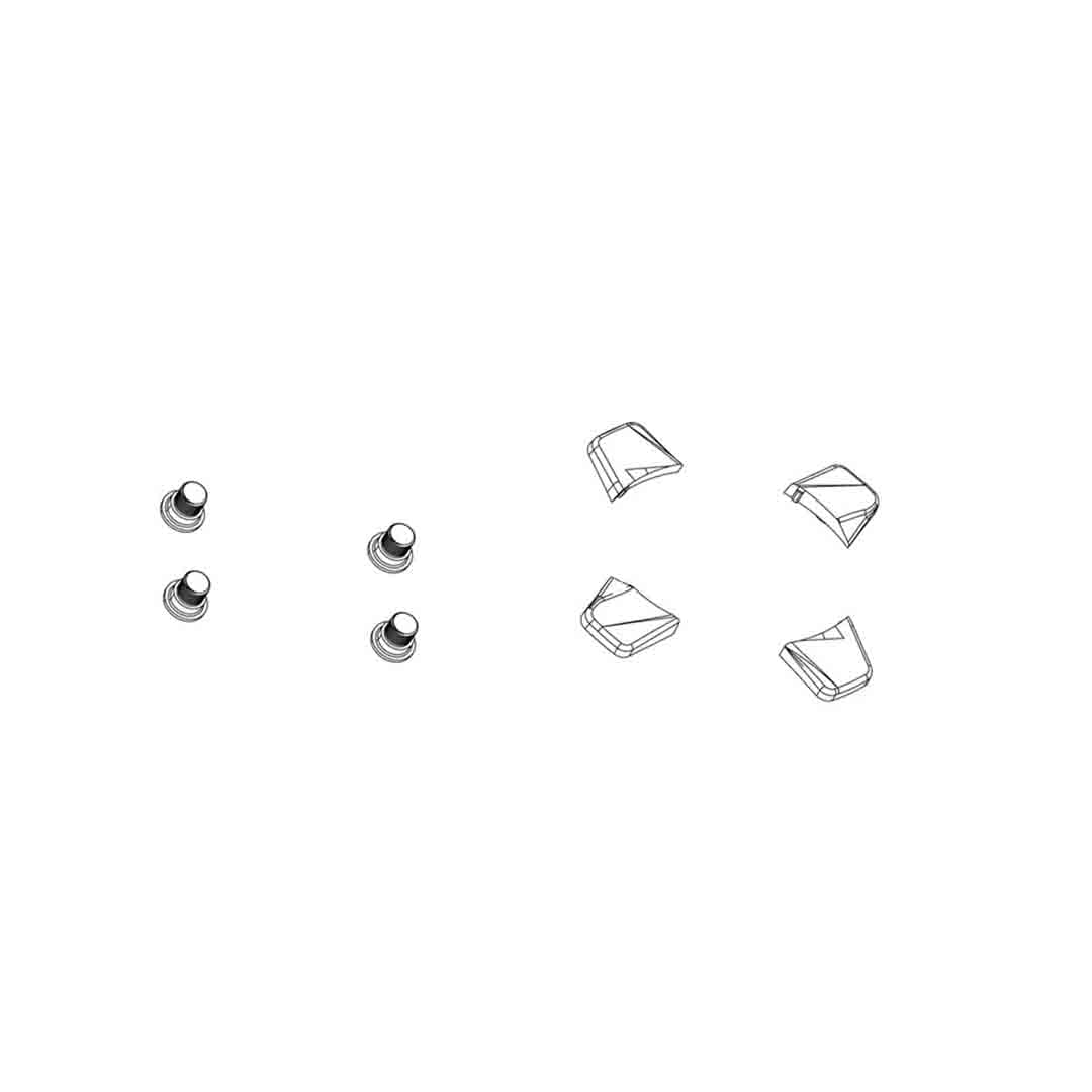 CHAINRING BOLT KIT 5X STEEL SPACER BLACK