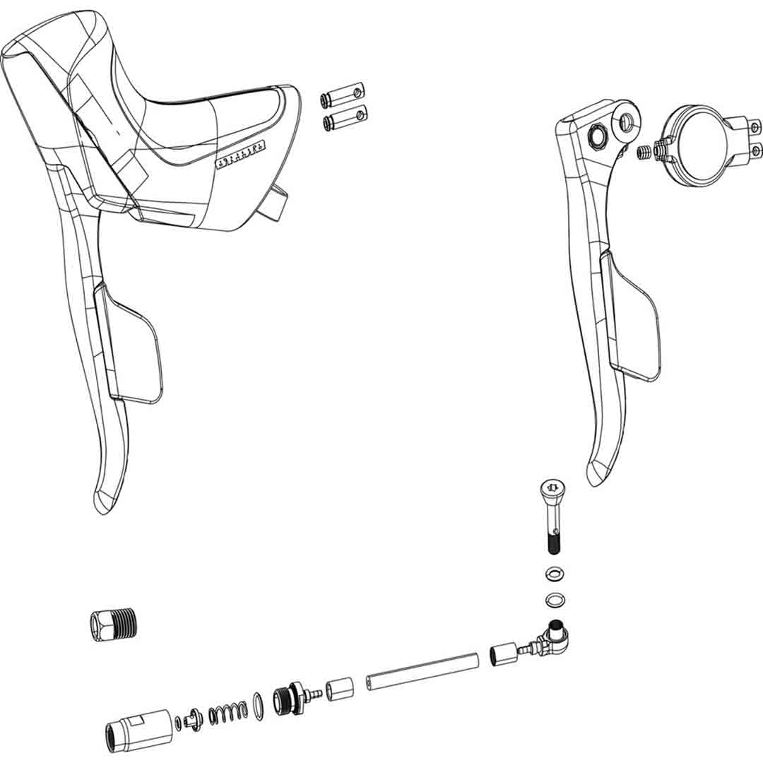 Ed Brake Lever Assembly Force eTap AXS Disc Left