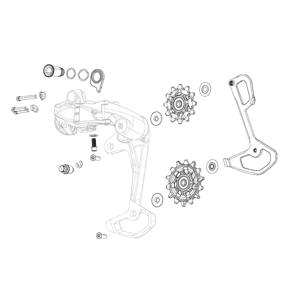 Rear Derailleur Cage Assembly Kit XXSL T-Type Eagle AXS (Ful